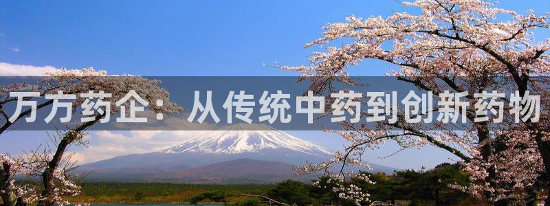 usdt九游会老哥俱乐部：万方药企：从传统中药到创新药物
