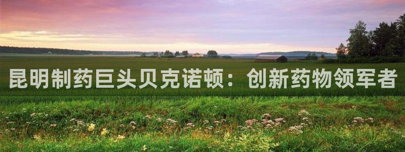 九游老哥俱乐部登录：昆明制药巨头贝克诺顿：创新药物领军者