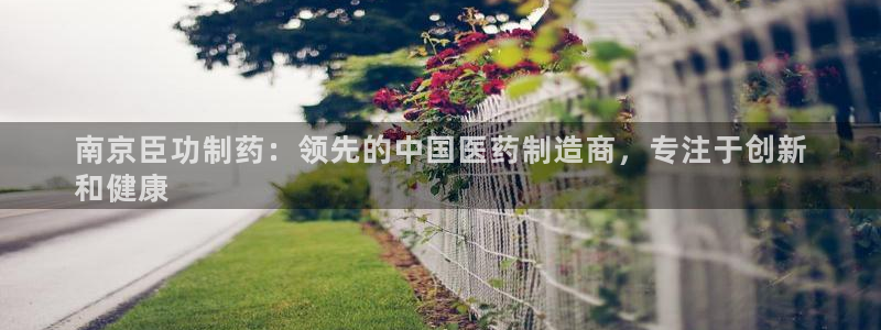9游会老哥：南京臣功制药：领先的中国医药制造商，专注于创新
和健康