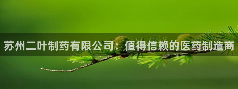 九游老哥俱乐部官网登录不了：苏州二叶制药有限公司：值得信赖的医药制造商