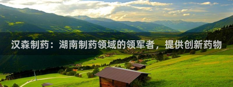 九游老哥俱乐部官网登录：汉森制药：湖南制药领域的领军者，提供创新药物
